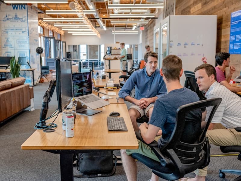 Sales team working with automated CRM pipeline
